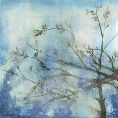 Moonlit Branches II by Jennifer Goldberger - Wrapped Canvas Painting