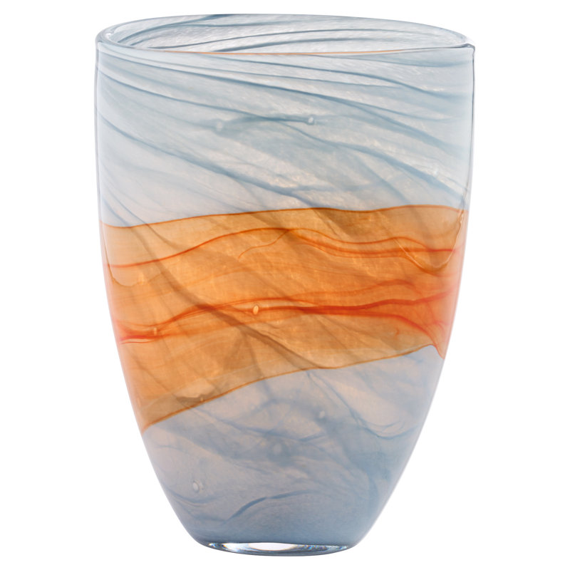 Pacaya Handmade Glass Table Vase, 11" H x 11.25" W x 6.75" D