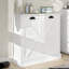 Armoire de trieur de linge à deux compartiments inclinable - blanc