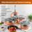 Gotham Steel Stackmaster Stackable Space Saving 10 Piece Aluminum Nonstick Cookware Set