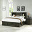Grand lit de rangement gris foncé
