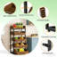 Snack organizer,Wine Basket Stand,Wood Food Storage Rack