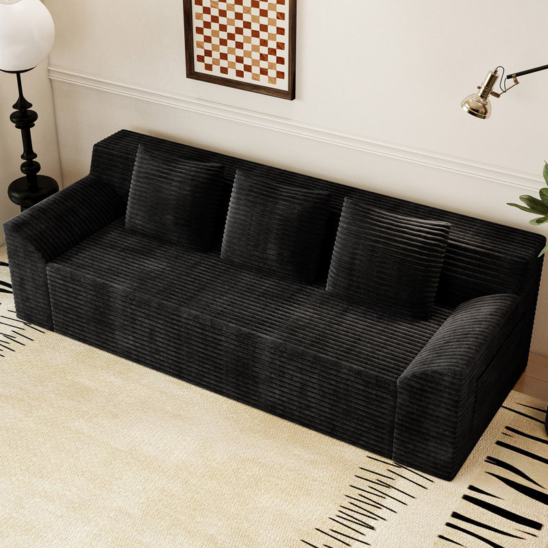 Boneless 71" Cloud Loveseat Sofa, No Assembly Required Comfy Deep Seat Couches 1 pcs for Living Room, Bedroom, Apartment(71 inch diagonal armrest)