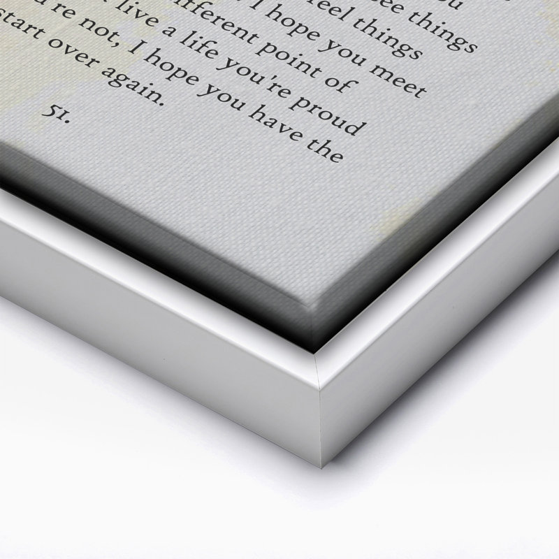 F. Scott Fitzgerald - Pour ce qu'il vaut, Canevas, Encadrement blanc, H 08 po x l 10 po