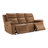 Kenol 88.2'' Wide Brown Camel Genuine Leather Power Reclining Sofa with Adjustable Headrest-114572863