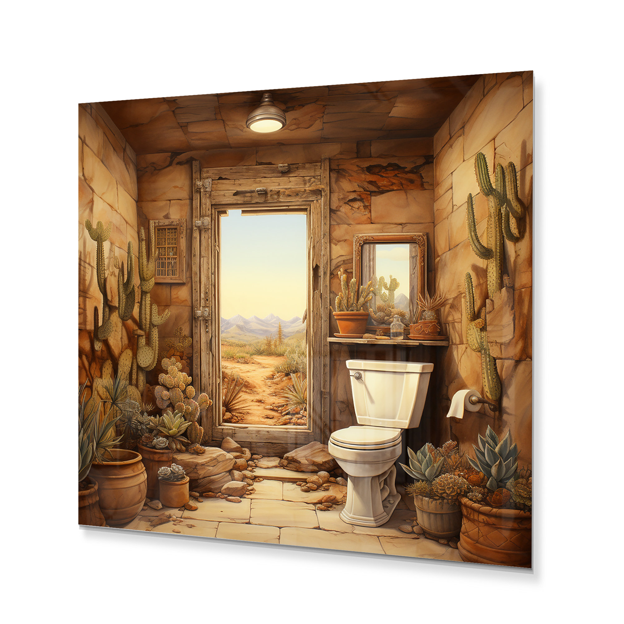Union Rustic Desert Oasis Toilet - Bath & Laundry Metal Wall Art Living ...