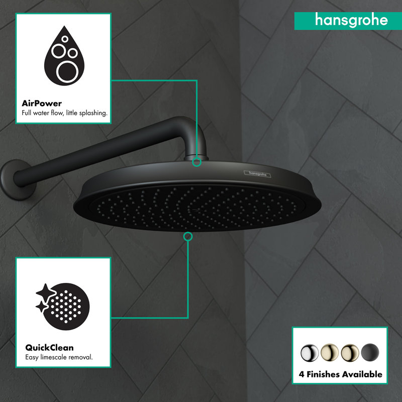 Pomme de douche Raindance C 240, Noir mat