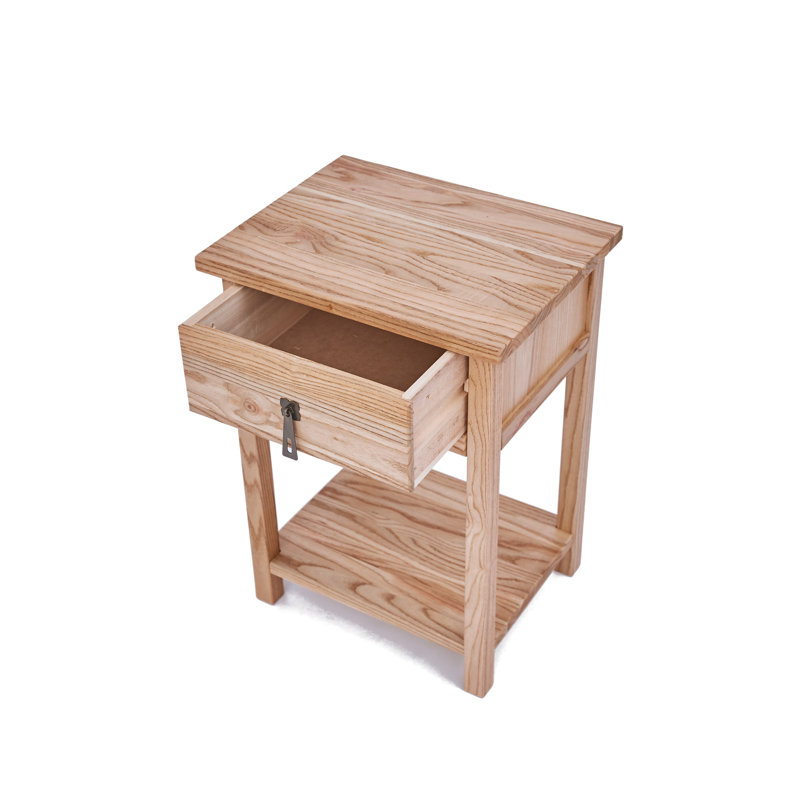 Janke 40cm W Solid Wood Bedside Table