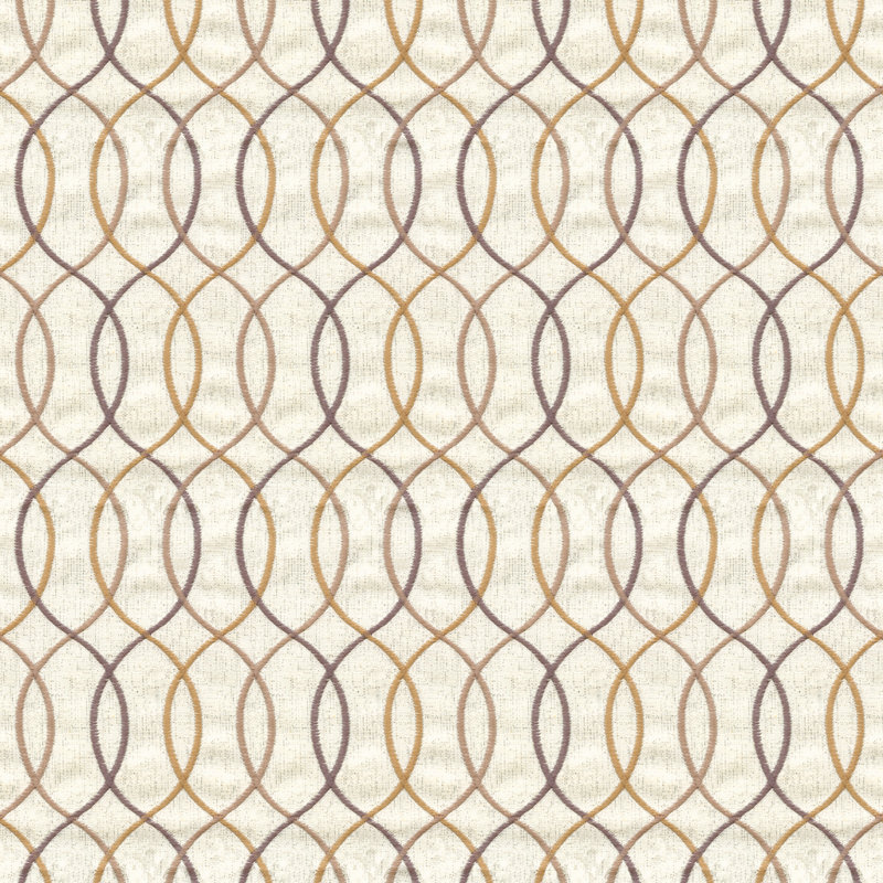 Geometric Fabric, Gold/Gray/Ivory