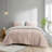 3 Piece Cotton Jacquard Comforter Set Blush-113361631