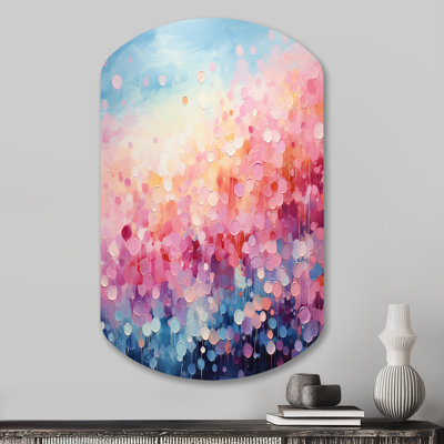 «Cotton Candy I», impression d'art mural en métal asymétrique