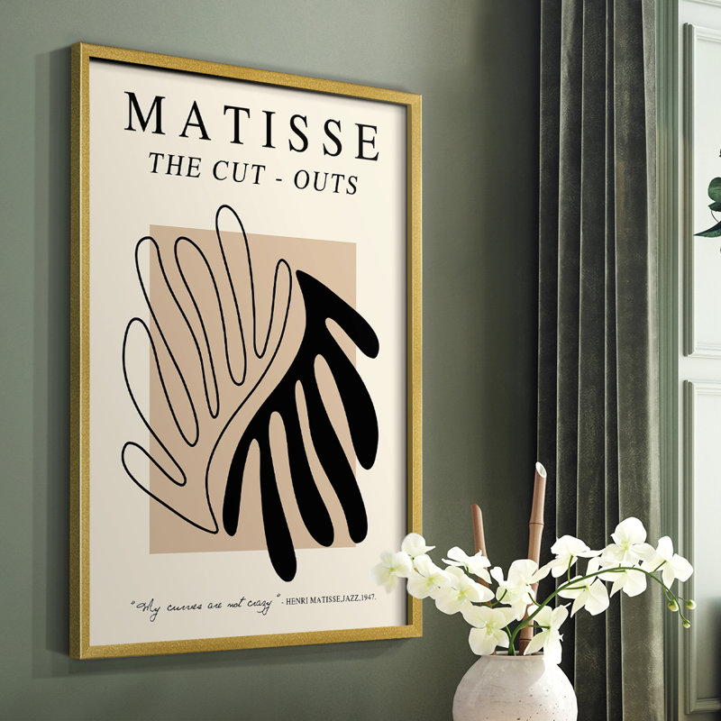Matisse XCIX, reproduction encadrée - bois massif, H 14 po x l 11 po