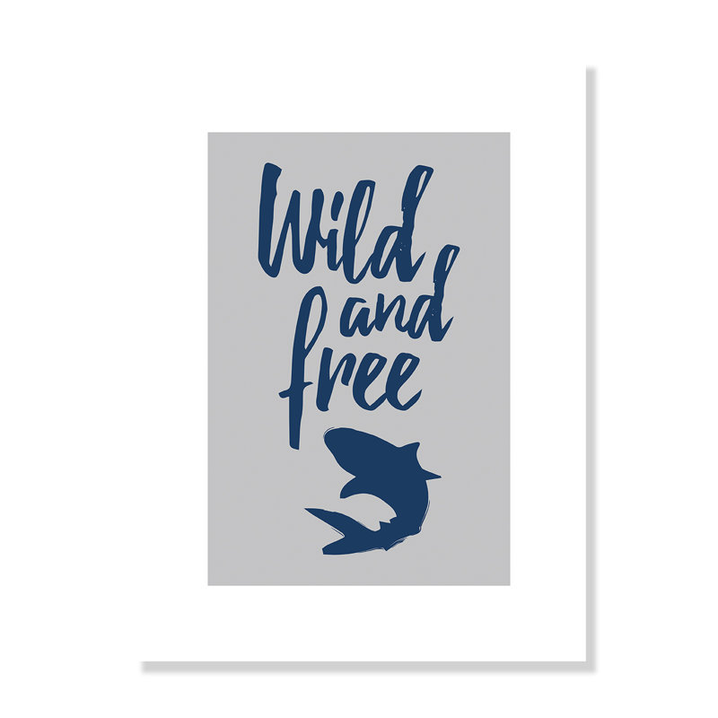 Impression sur papier Rolled Wild Shark, H 16 po x l 12 po x P 1 po, Papier