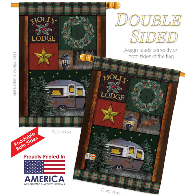 Double Sided 40'' H x 28'' W Polyester House Flag