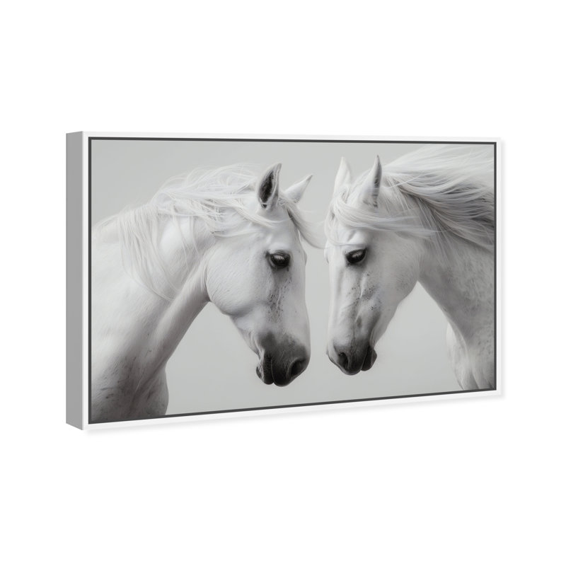 Twin Souls II Print by Oliver Gal, 21"H x 31"W, White Floater Frame