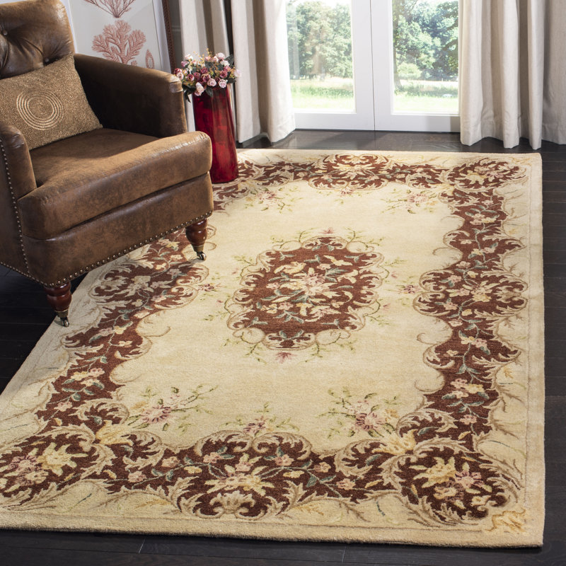 Tapis oriental en laine touffeté à la main Molter Bergama, Rectangle de 5 pi x 8 pi