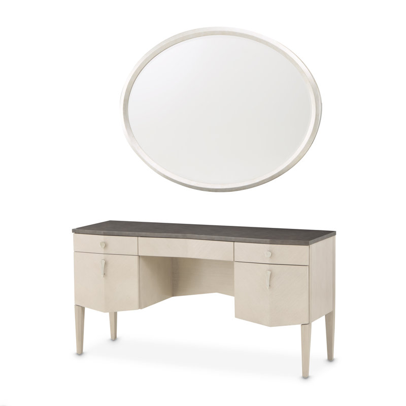 Fantosini Vanity With Mirror - Silver Mist
