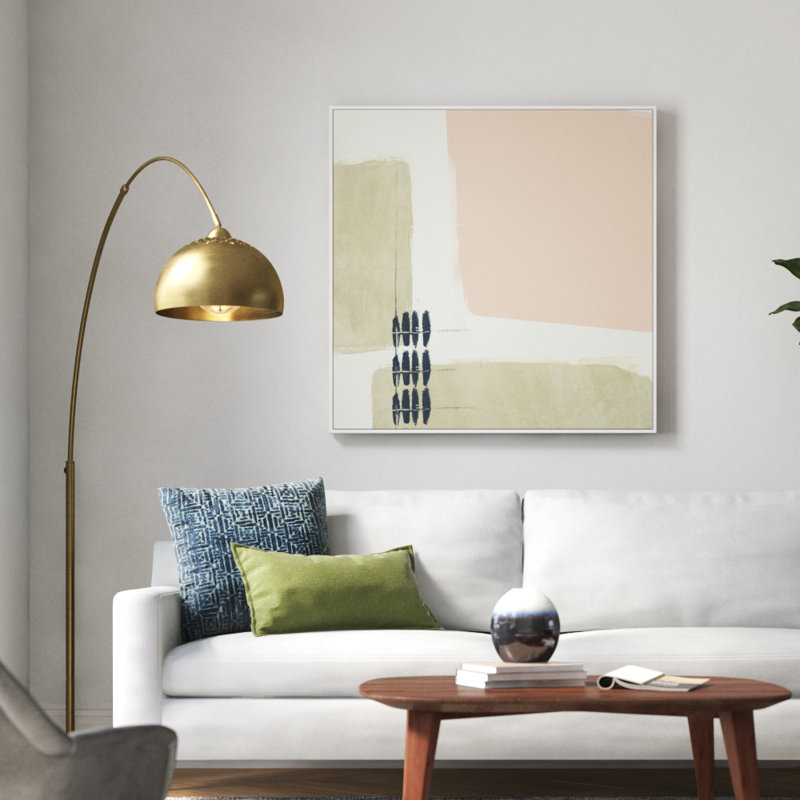Monogramme «Abstraction I» par Marmont Hill - impression sur Cavans, H 12 po x l 12 po x P 1,5 po, Cadre flottant en papier