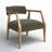 Berthe Solid Oak Wood Armchair with Square Arms-1109182826