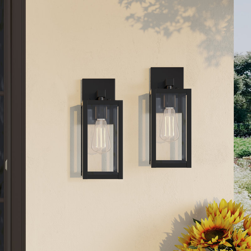 Lanterne murale d'extérieur 1 lumière Tornillo, Noir, H 13,3 po x l 5 po x P 6 po