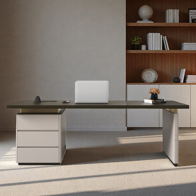 Bureau, bureau simple, piano, finition laquée, 29.53" H x 70.87" W x 27.56" D