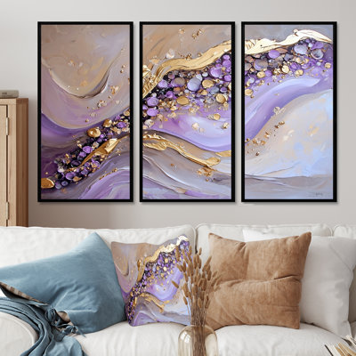 Or et mauve Geode Stones River II