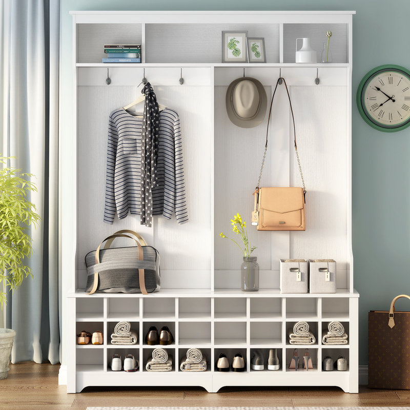 Rangement pour 4 paires de chaussures, Blanc