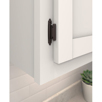 Variable Overlay Self Closing Face Mount Oil-Rubbed Bronze Cabinet Hinge - 1 Pair