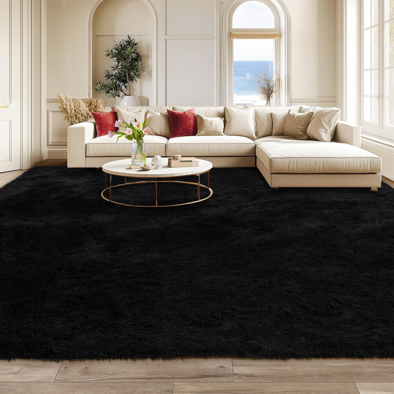 Tapis rectangulaire à poil long à poils longs Beladora, Rectangle 10 pi x 13 pi