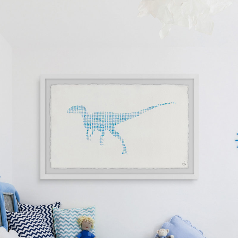 Will Patterned Dino - Single Picture Frame Painting, 41cm H x 61cm W