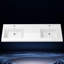  60 po X P 22 po D Comptoir de meuble-lavabo rectangulaire blanc à surface solide en blanc brillant