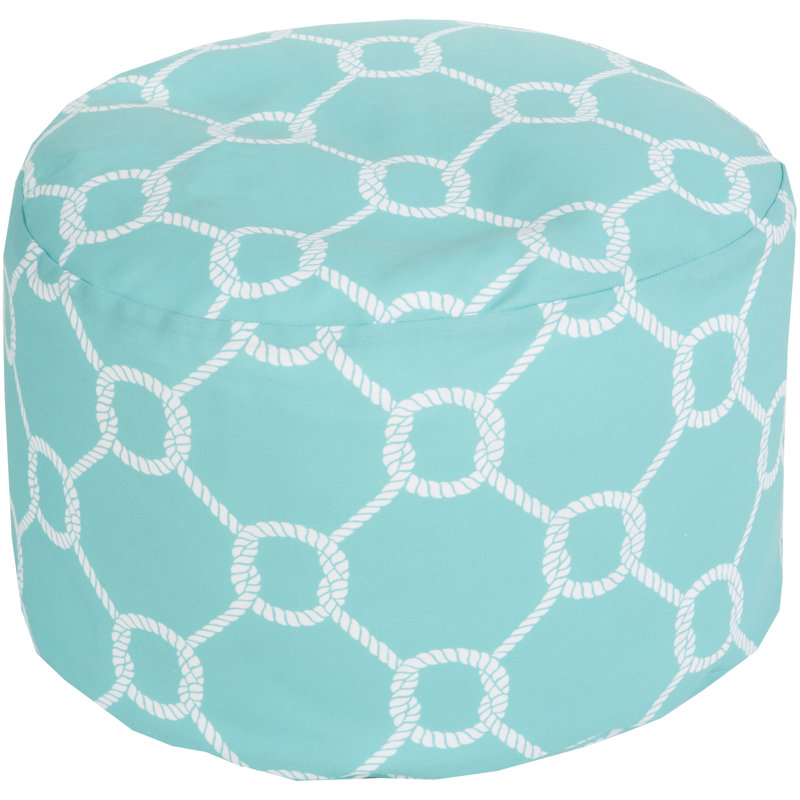 Canadice Upholstered Pouf, Sky Blue