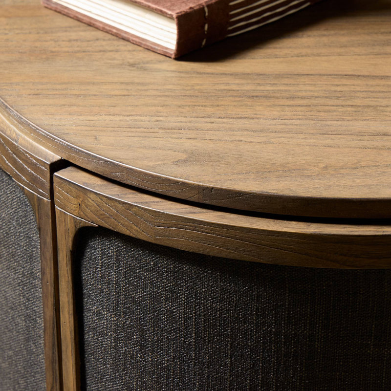 Bertie End Table-Black Linen