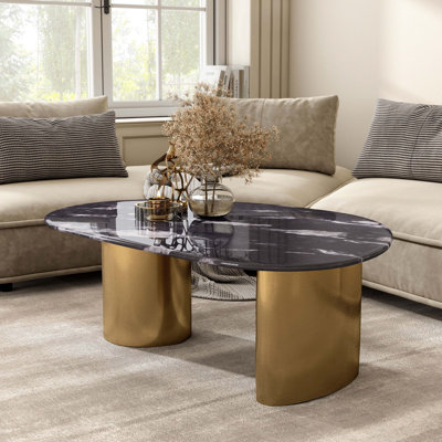 Rone Sintered Stone Oval Coffee Table