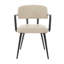 47cm H Upholstered Metal Armchair in Beige