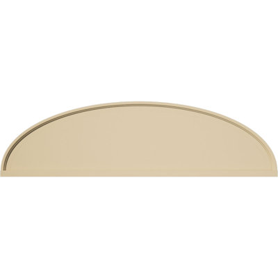 Elliptical Signature Urethane Pediment, Primed Tan