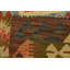 Tapis de zone en laine beige/brun/vert/rouge 3 pi 3 po x 4 pi 11 po one-of-kind à la main noué la Doorfield