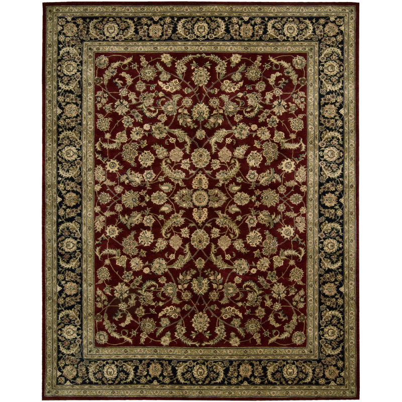 Oakleaf Wool Oriental Indoor Rug, Rectangle 2' x 3'