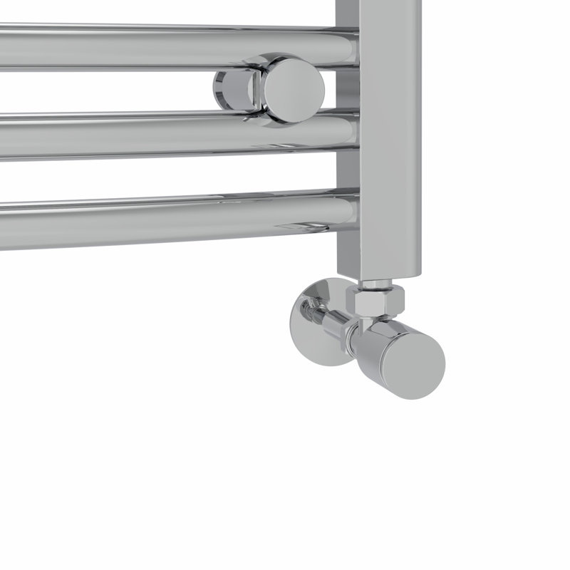 Cano Curved Heated Towel Rail Radiator Bathroom Ladder Warmer, 80cm H x 40cm W x 4.5cm D, Chrome