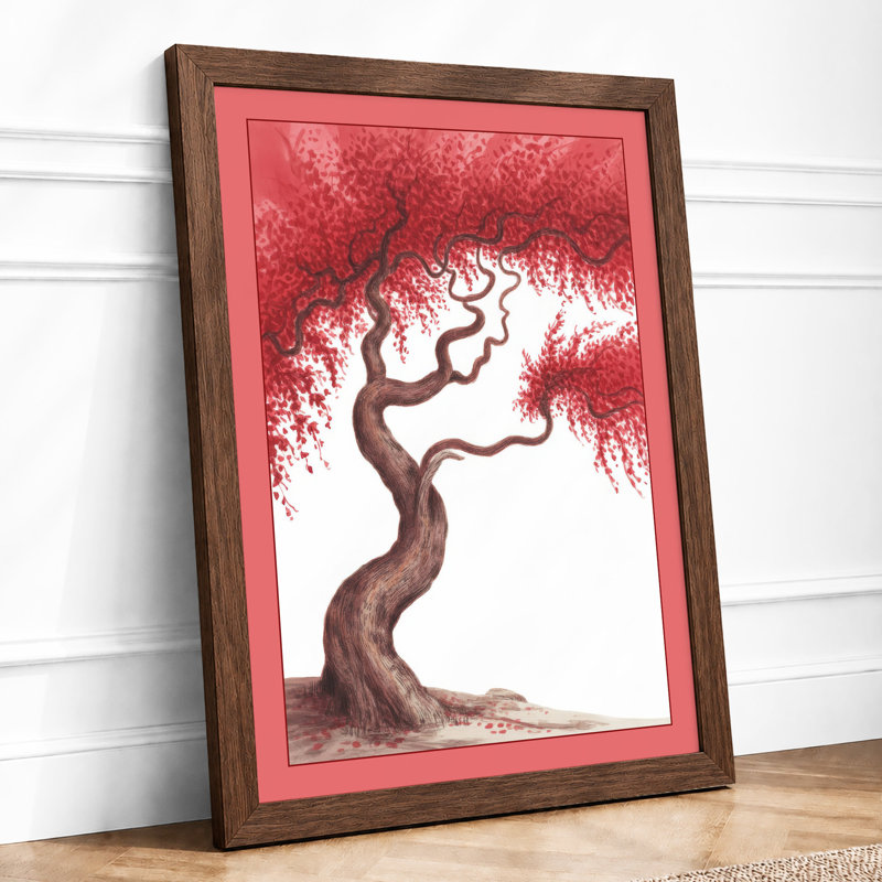 Gnarled Tree In Bloom Botanical - Print, Walnut, A4 - 29.7 x 21.0 cm