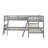 L-Shaped Bunk Bed With Ladder,Twin Size-Gray