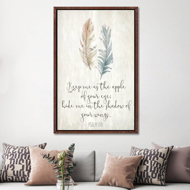 His Feathers II by Kimberly Allen - Print on Canvas, Classic Brown Wood Framed, 152.4cm H x 101.6cm W x 3.81cm D