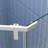 -Angle Shower Door Pivot - 1/4" Tempered Glass Matte White 34.75 In. X 72 System Leak- Enclosure Stable Good Leakage Design