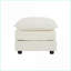 Canapé modulaire en L modulaire avec repose-pieds réversible pour cinéma maison, chenille blanc neige | Blanc | Chenille