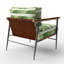 Chaise d'appoint Country Farmhouse - vert et beige Meadow Stripes