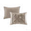 Ensemble d'édredon touffeté 7 pièces très grand taupe-127671269-127671270