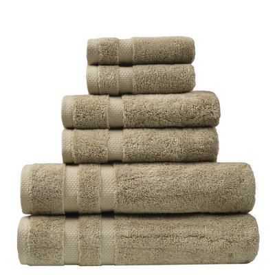SOFE H&L | OLEA Luxury Turkish Cotton Set of 6 Bathroom Green | Soft, Plush, and Hotel Quality