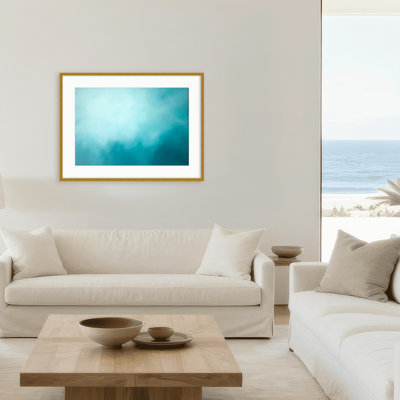 «Coastal Retreat Underwater Clouds xiv» par Megan James - reproduction de cadre flottant sur toile