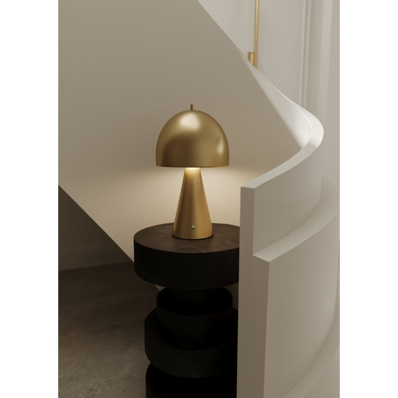 HOPKINTON Rechargeable Table Lamp, Gold, Gold