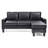 Jenna 76in Sofa, Black